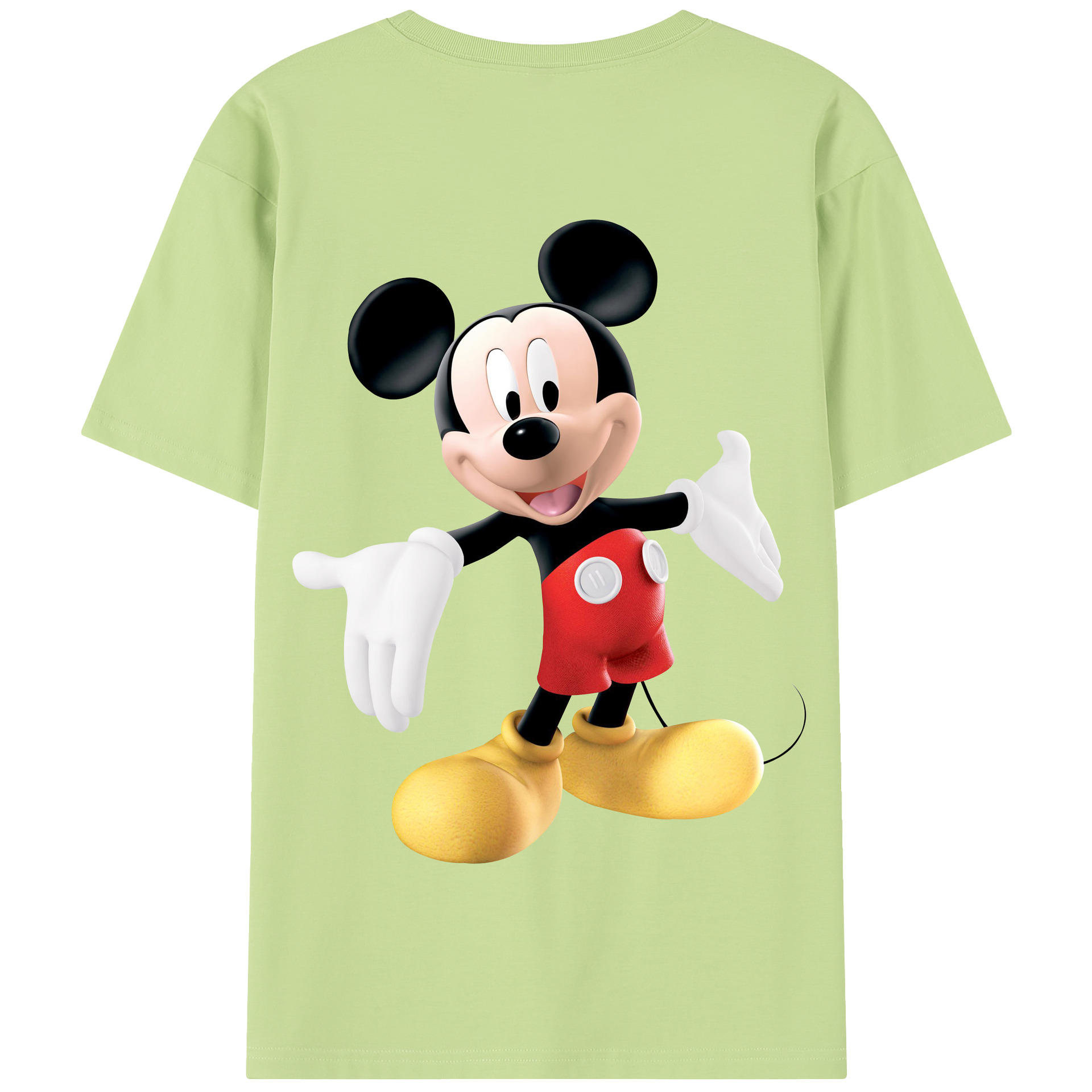 （画像用） ミッキーマウス Mickey Mouse 綿100％半袖Tシャツ（背面プリント）